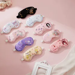 Sanrio Anime Hello Kitty Kulomi Silk Sleep Cartoon Eye Mask Travel Eye Protection Breathable Fatigue Relief Kawaii Girl Gift