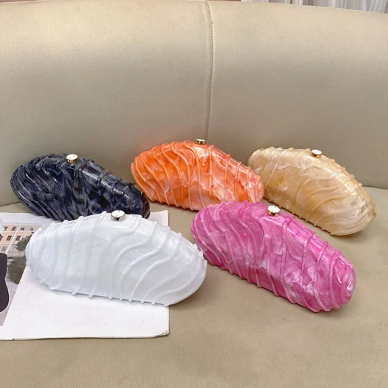 موضة الاكريليك حقيبة صغيرة فاخرة عبر الجسم حقيبة ساعي محفظة حقيبة المرأة فتاة حفل زفاف مساء #5