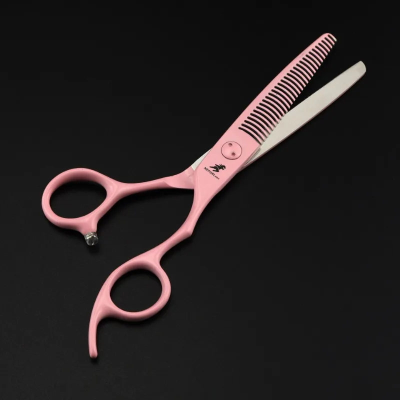 Professional Barber Scissors for Hairstylists Only Hair Scissors 5.5/6.0/6.5 Inch Pink Scissors Barber Tool Set 6