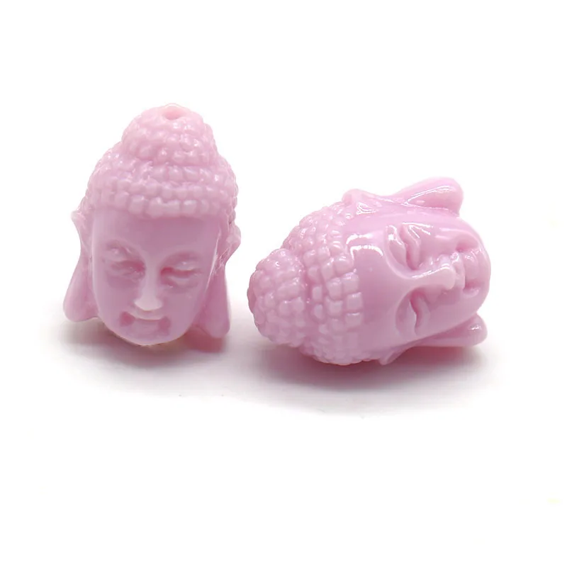 Colorful Buddha Head Coral Beads For Jewelry Making Necklace Bracelet Artificial Coral Engraving Buddha Accessories