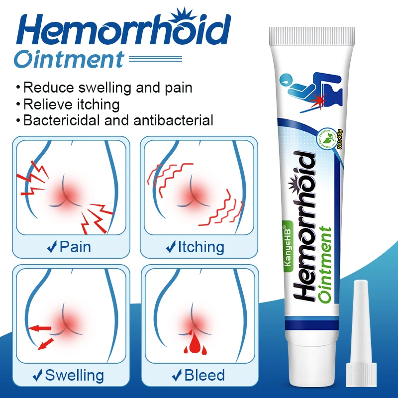 1pc Medical Hemorrhoid Cream Anus Swelling Pain Relief Cream Anal Bleeding Anti-inflammatory Hemorrhoids Treatment Ointment G026