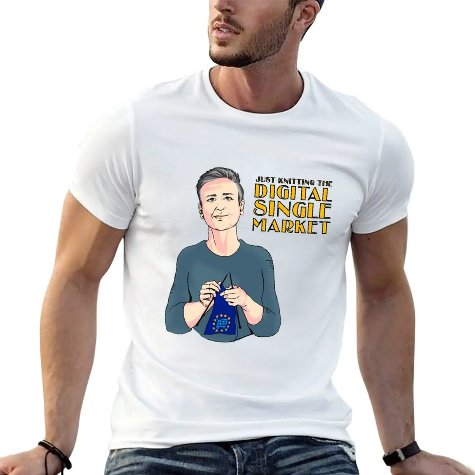 Just knitting the Digital Single Market T-Shirt t shirt man designer man t shirt heavy cotton printed t shirts for man T-shirt