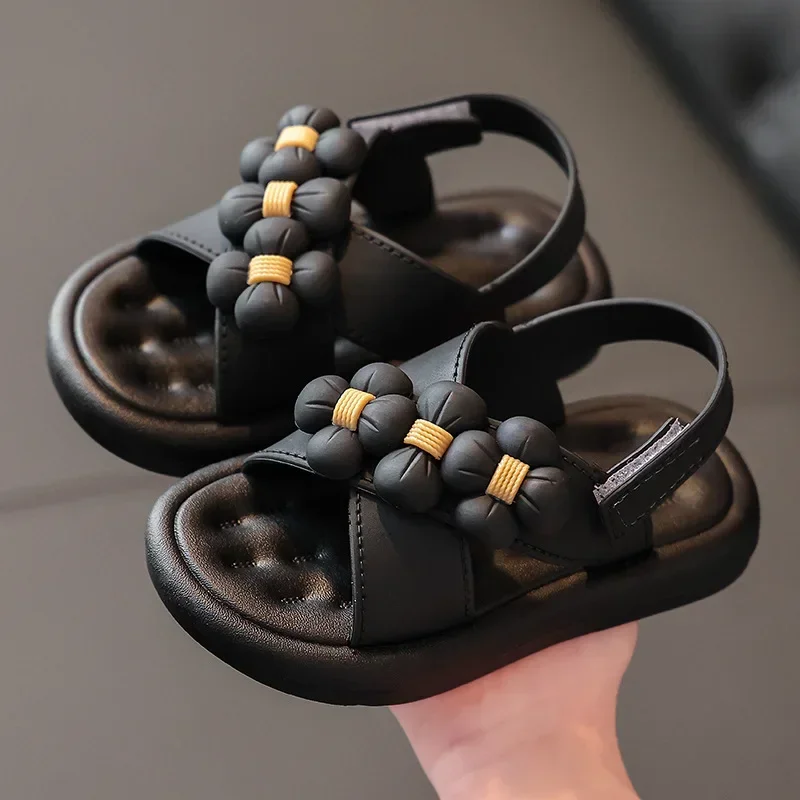 New Summer Children's Sandals Platform Flats Princess Shoes Soft Shoes Fashion Baby Beach Shoes Kids Grils Baby Student Sandals