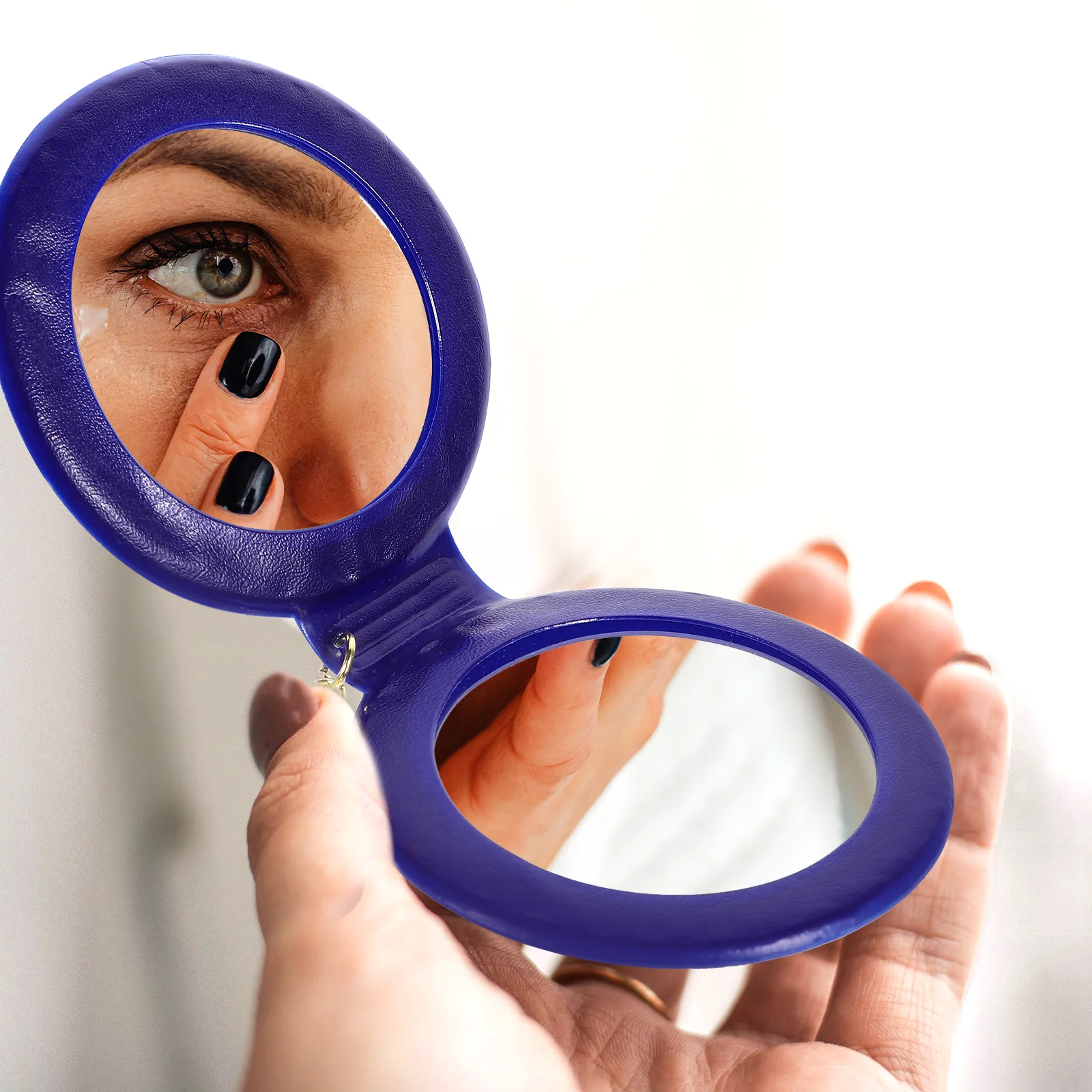 Double Side Mirror Compact Portable with Closure for Bathrooms Or Gifts Available in Assortment of Designs Folding Mirror