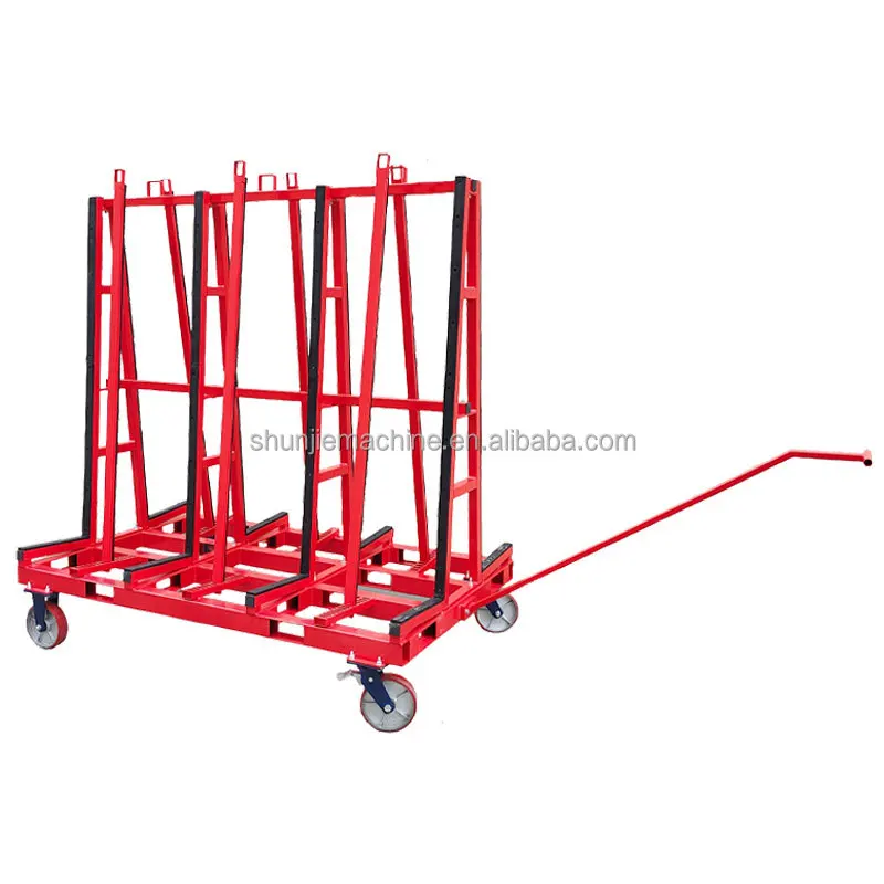 

Australia Hot Selling High Load Bearing 1830mm Length Heavy Duty Glass Granite Marble Transport Rack Glass Trolley