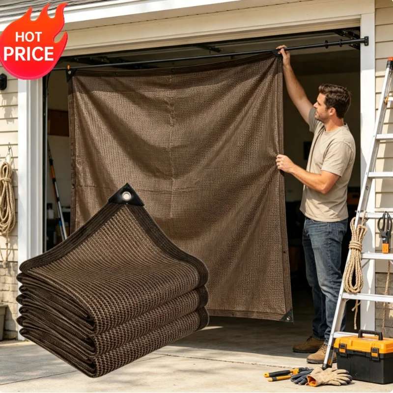 Durable Brown UV Protection Canopy - Outdoor Sun Shade Net - Multiple Sizes Available for Travel, Picnics, and Pools