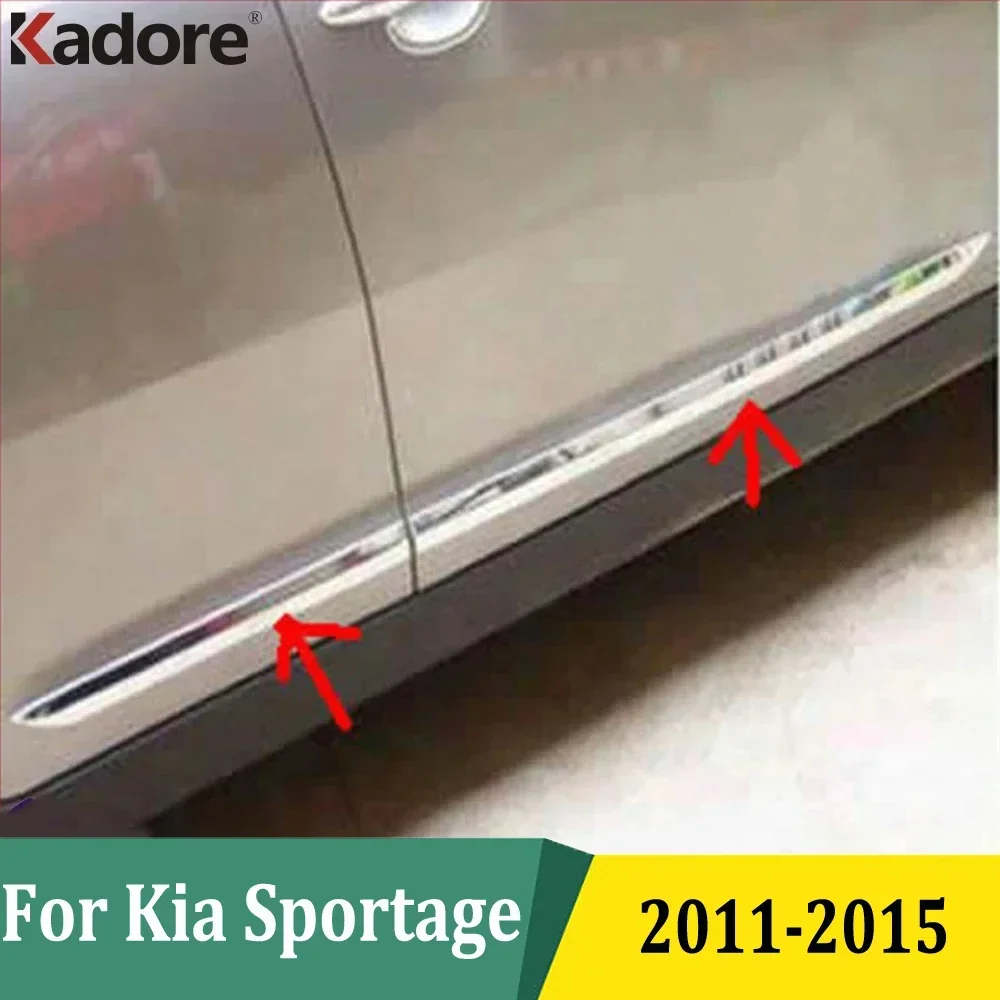 

For Kia Sportage 2011 2012 2013 2014 2015 Chrome Side Door Body Trim Molding Cover Bezel Styling Protector Exterior Accessories