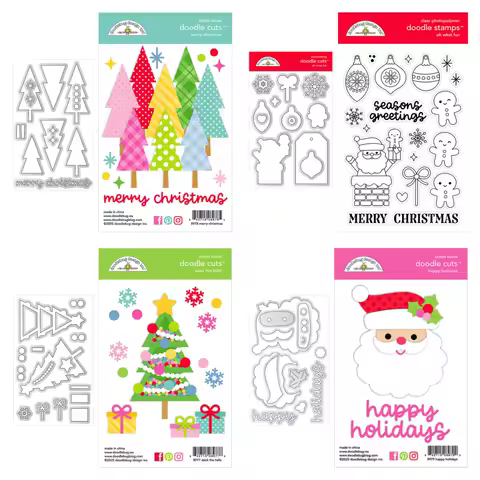Christmas Happy Holidays Oh What Fun Collection Deck the Halls Die Cutting Dies DIY Scrapbooking Cards Handmade Embossing Molds