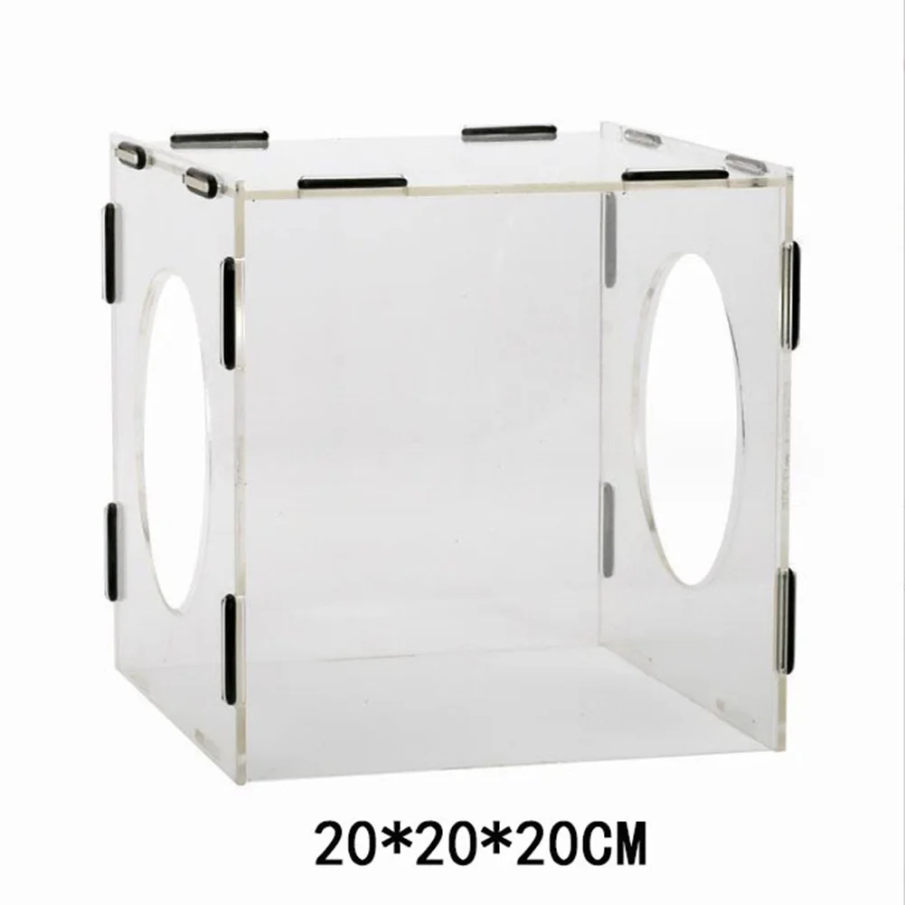 1pc 200*200*200/200*180*300MM Grinding Dust Box Acrylic Buffing Dust Hood With 2Holes For Polishing Dust Cover Power Tool Parts