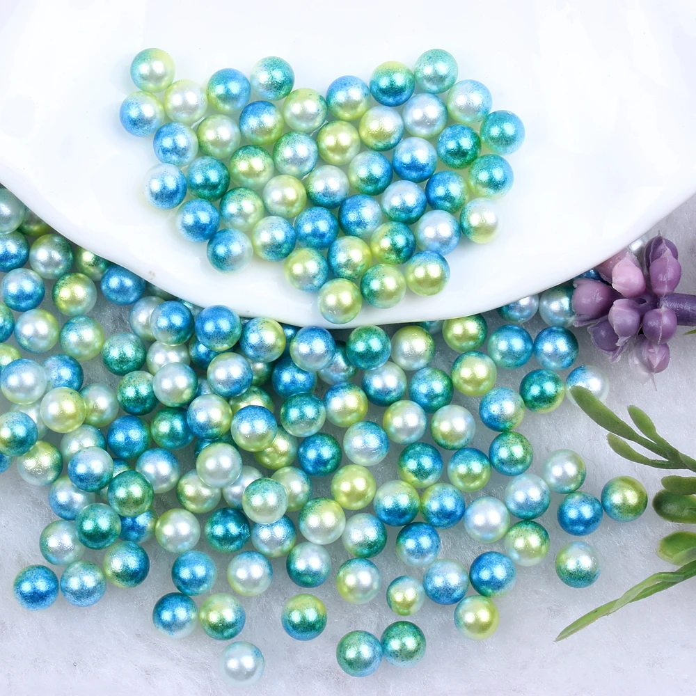 

8mm 2000pcs RainBow Color No Hole Round Pearls Imitation Pearls Craft Wedding Dresses DIY Jewelry Nail Art Decorations
