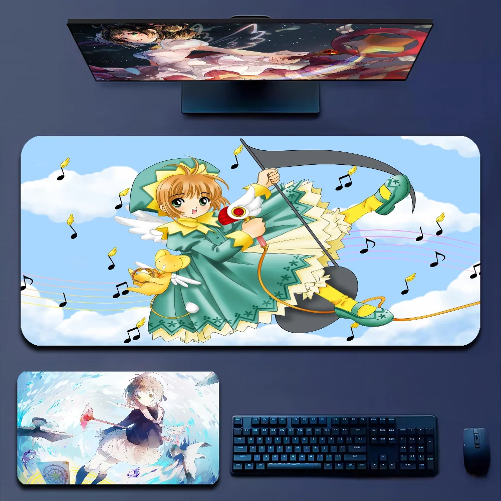 Card Captor Sakura 90x40cm Big Thickened Mouse Pad Oversized Gaming Keyboard Notebook Table Mat For Teen Girls Bedroom