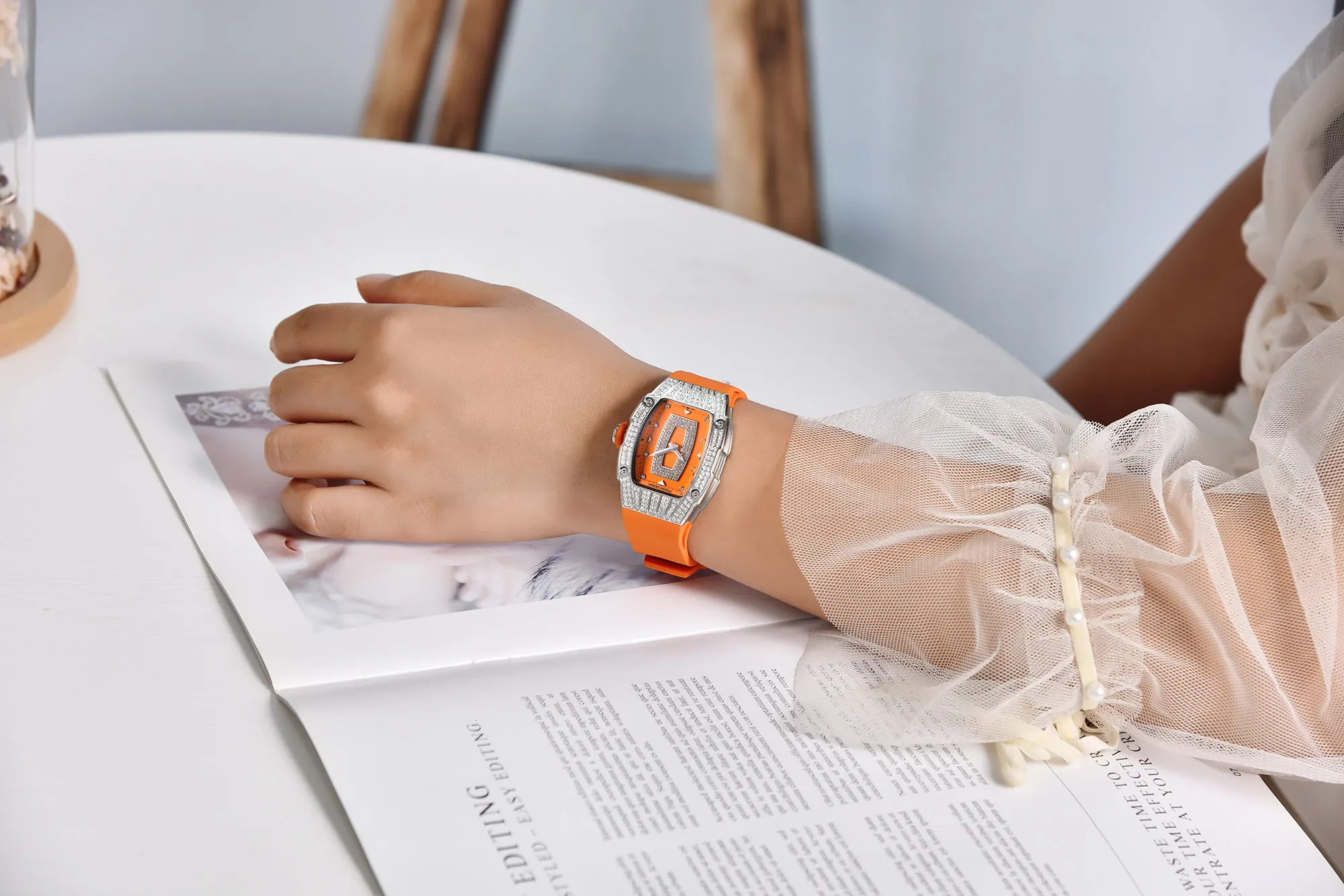 PAGANI DESIGN YS-013 ساعة نسائية فاخرة السيدات ساعات المعصم الأنيقة جودة الماس رصع موضة ساعات كوارتز Montre فام #6