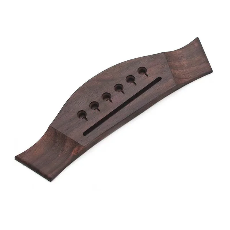 Acoustic Guitar Rosewood Bridge Set with Pins Nut & Saddle Upper Lower String Pillows for Folk/Classical/Uku Guitar Accessories
