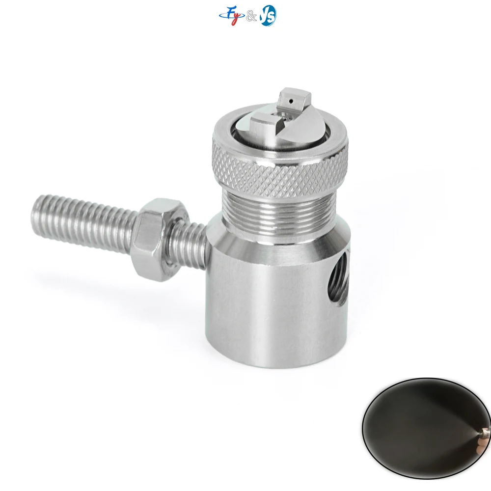 1/8" Handheld Mini External Mixing Fan Spray Nozzle Water air Mixed  Atomizing Nozzle for Dust Removal Cleaning Equipment Parts