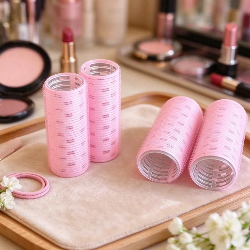 Self Adhesive Hair Rollers No Heat Hair Curlers Hair Styling Rollers Home DIY Hair Curling Tools For Women