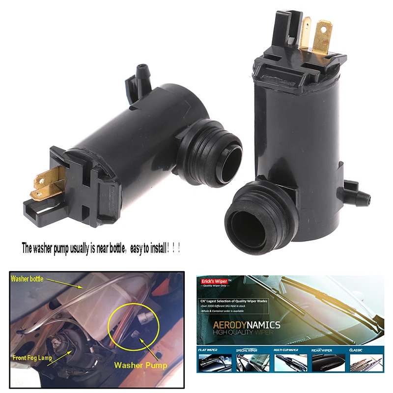 Hot sale 1Pcs 12v 24v Universal Car Glass Wiper Windshield Wiper Washer Pump Water Jet Motor