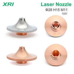 Dysza laserowa D28 H15 M11mm kaliber 1.0-5.0mm dla HSG WSX Precitec Bodor Raytools dysze do cięcia laserem o wysokiej prędkości