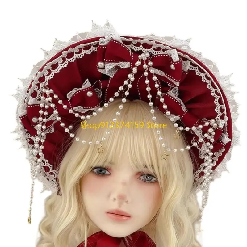 G5AE Elegant Bonnet Hat Practical Hair Accessory Elegant Headwear For Daily Wear