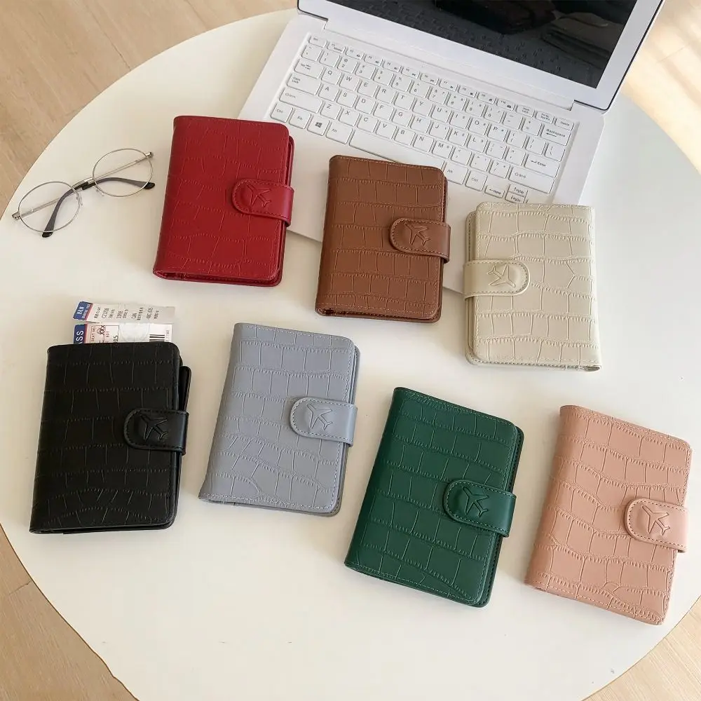 

RFID Anti-theft PU Passport Bag Multifunctional Card Holder Passband Holder Ticket Holder Purse Passport Clip Travel Accessories