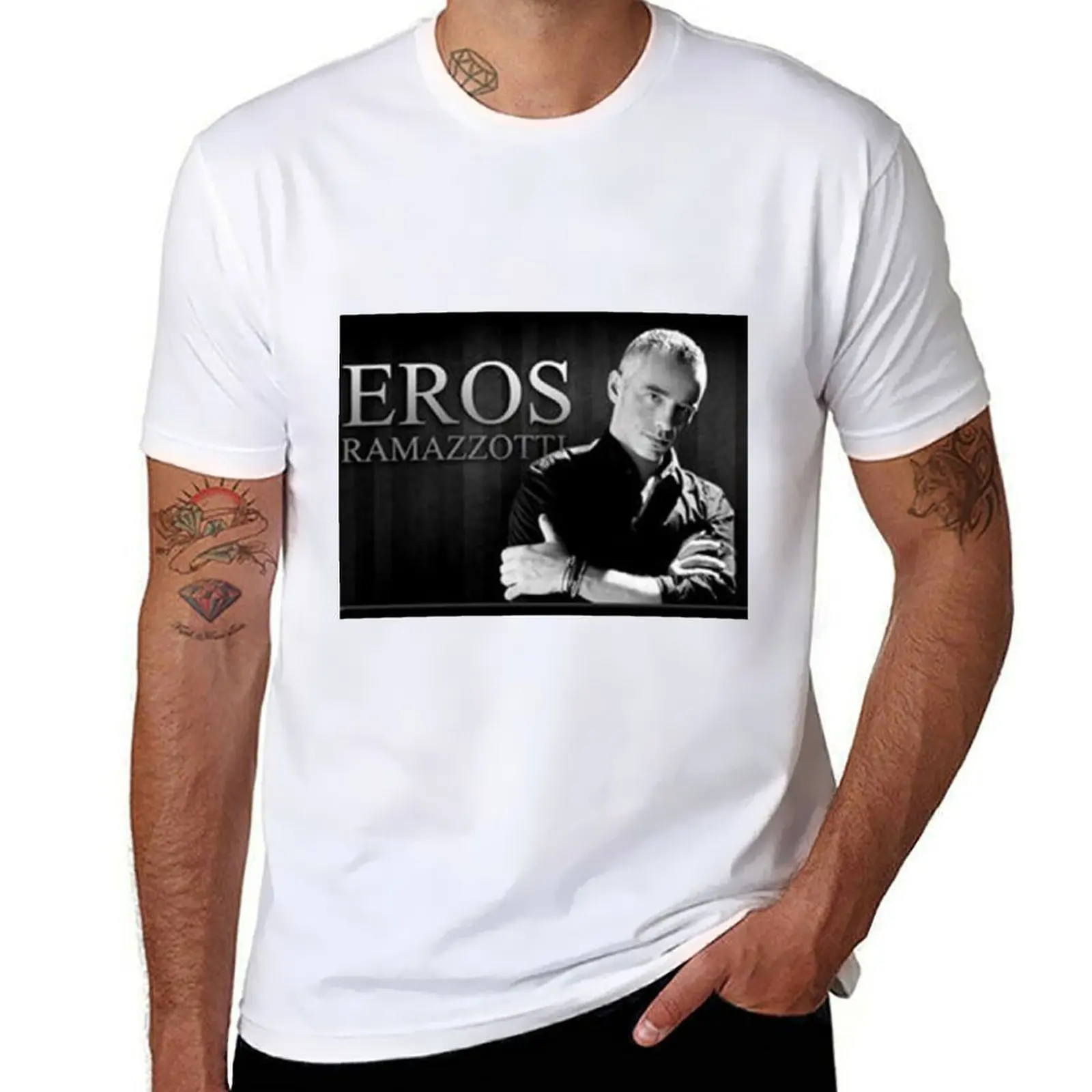 

Eros Ramazzotti - Album T-Shirt cotton t shirts high quality graphic t shirts for man T-Shirt