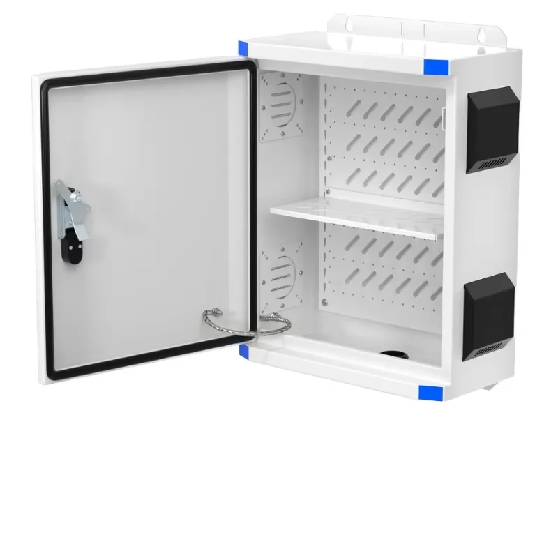 500X400X200MM Weatherproof Metal Electrical Box Outdoor White Waterproof Housing with Vented Design for Outdoor Electricity