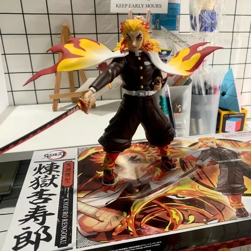 Bandai Figure Rise Standard Demon Slayer Kimetsu No Yaiba Rengoku Kyoujurou Assembly Cartoon Anime Action Figure Model Toys Gift