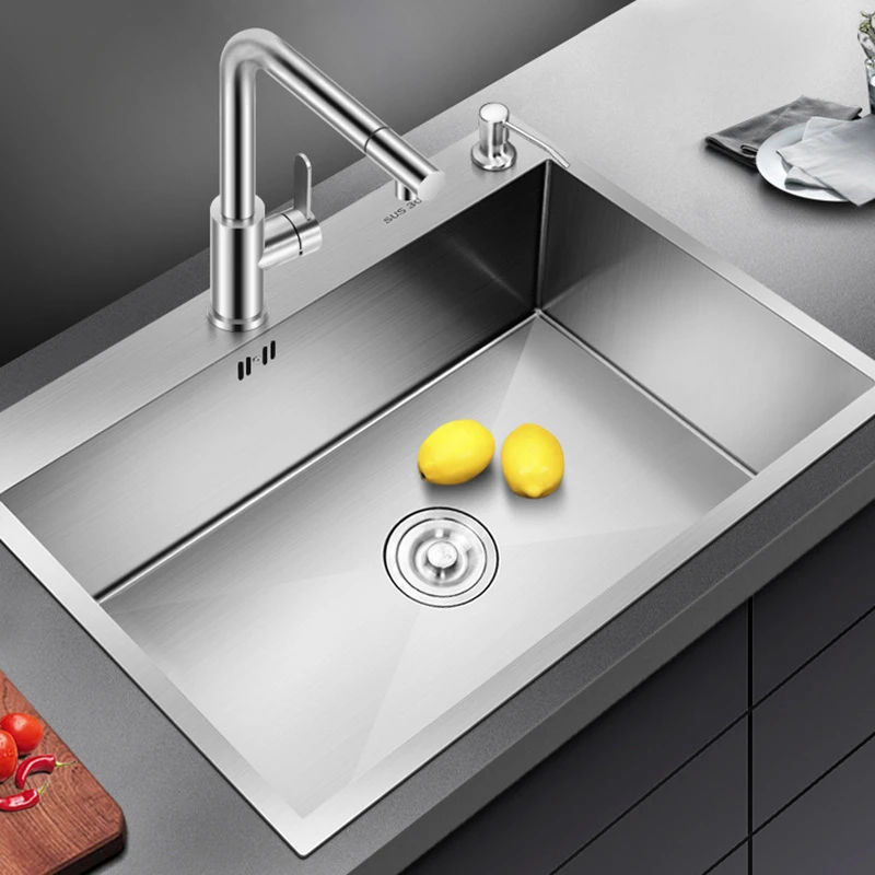 Kitchen Sinks Stainless Steel Wash Basin Household Nano Handmade Sink Under Counter wash Basin Kitchen Accessories