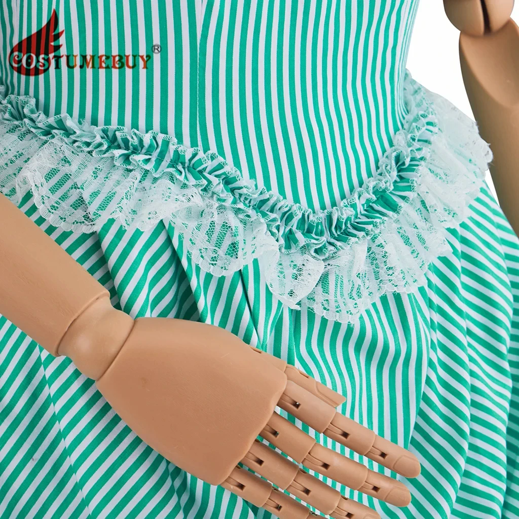 

Victorian Green Striped Dress 1880s 1890s Bustle Dress Theater Costume Civil War Vintage Tea Party Ball Gown