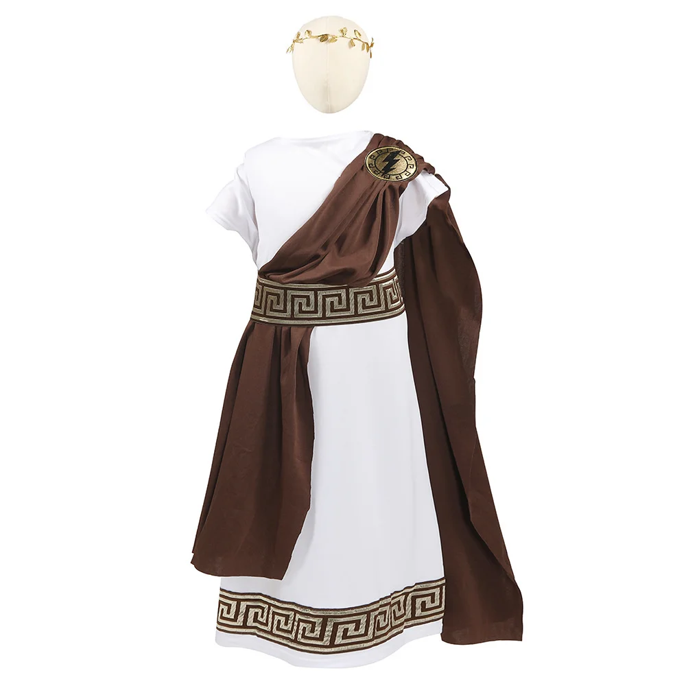 Kids Halloween Cosplay Ancient Greek Mythology Warrior Costumes Carnival Party Stage Toga For Boys Dress Up