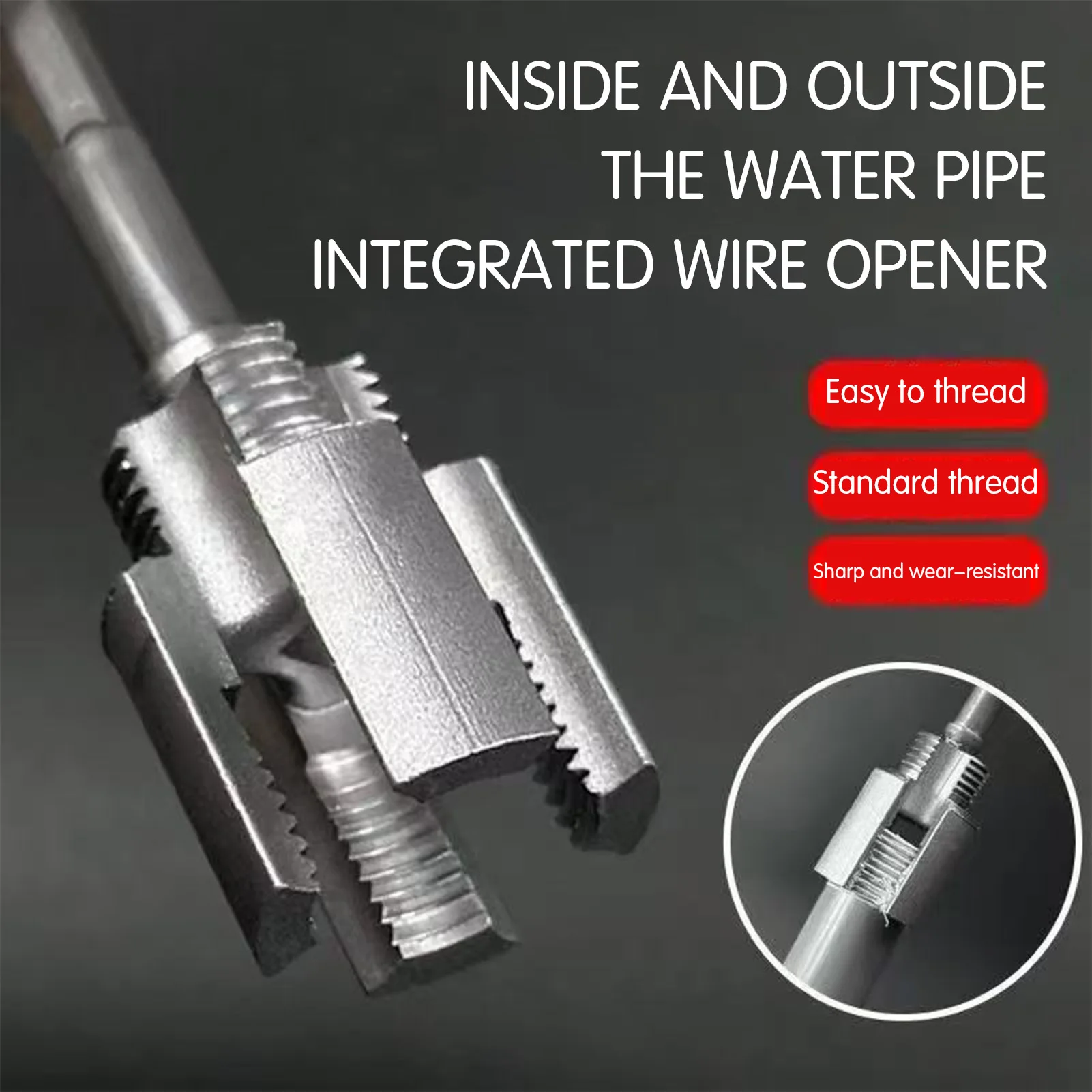 Pipe Threader Alloy Steel Internal External Threading Tool Professional Leak-free for Home Repair DIY Plumbing Upgrades Local
