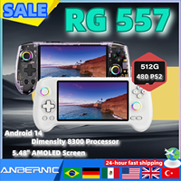 ANBERNIC RG557 Retro Handheld Game Console Dimensity 8300 Video Gaming Consoles Android 14 PSP PS2 5.48'' AMOLED Screen RG 557