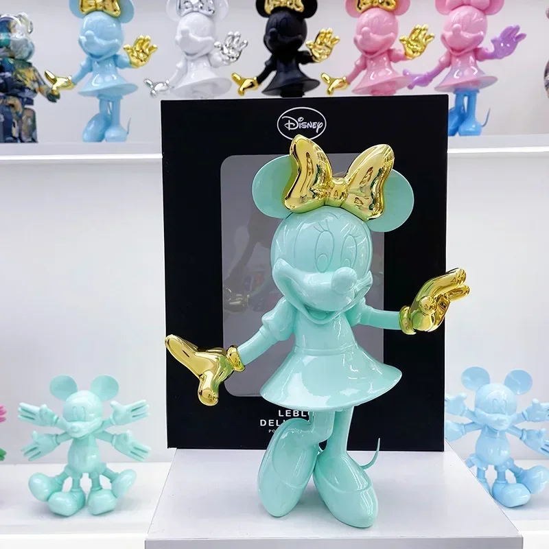 20cm Dekoracja Domu Pokoju Ozdoba Sztuka i Rzemiosło Anime Myszka Miki Minnie Model Figurka Akcji Statuetka z Żywicy Lalka Prezent