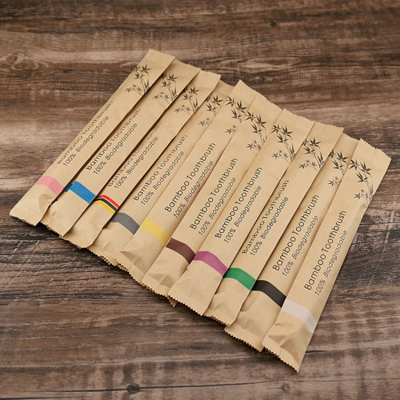 Colorful Toothbrush Natural Bamboo Tooth Brush Set Soft Bristle Charcoal Teeth Eco Bamboo Toothbrushes Oral Care