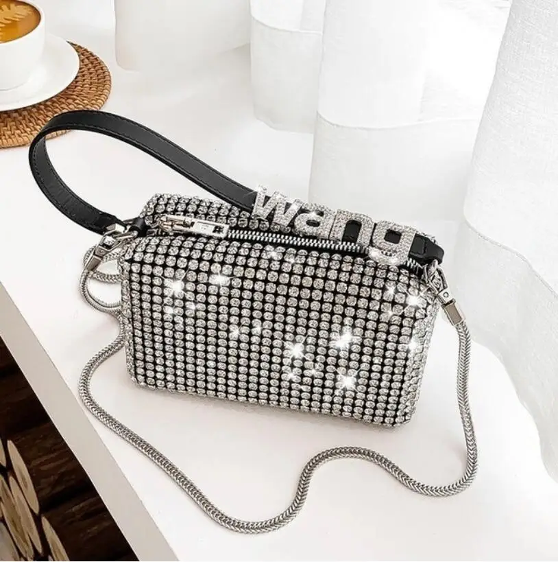 Luxury Designer Rhinestone Handbag for Women Bag Shoulder Bag Crystal Purse Ladies Female Crossbody Bag Shining Diamond Bag