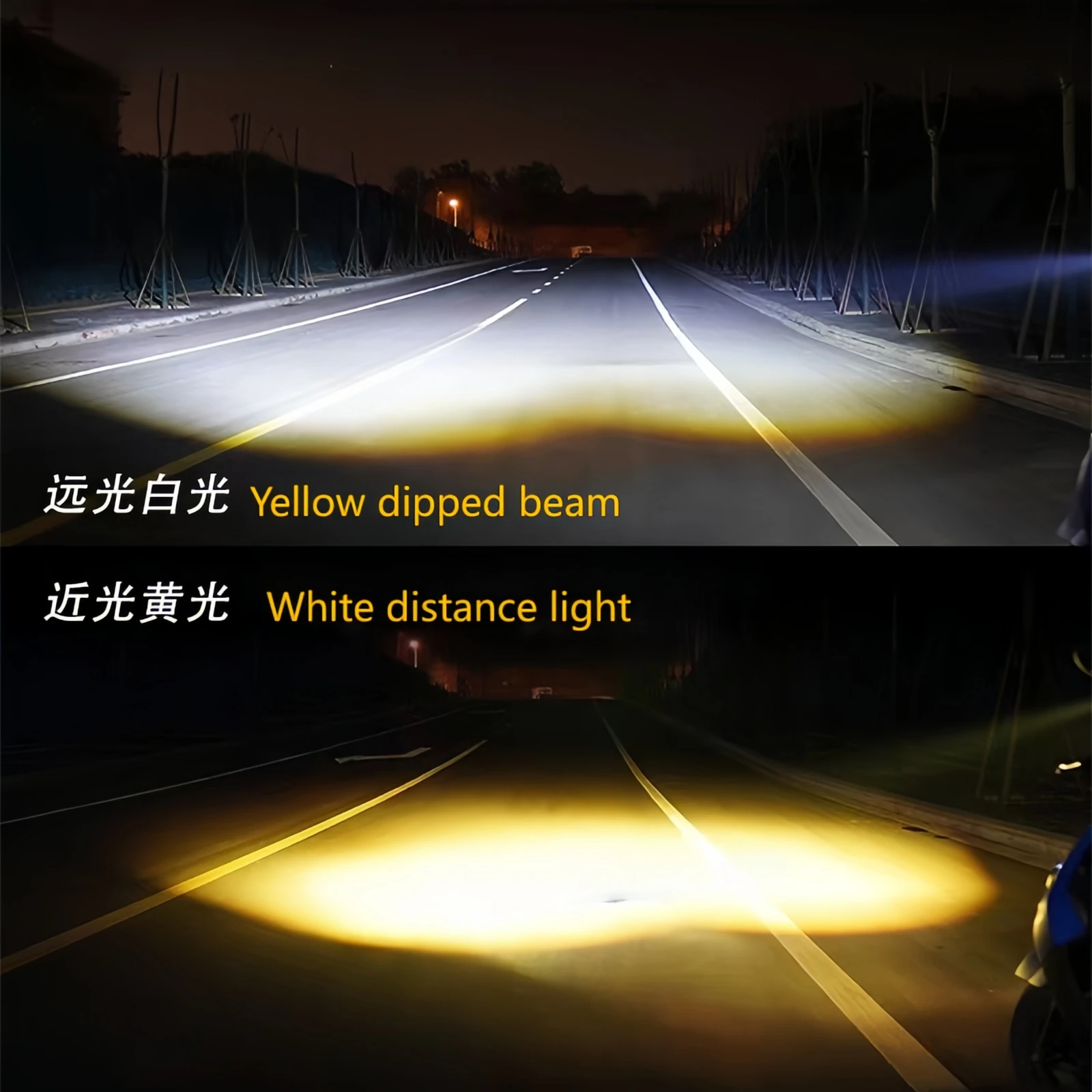 For Motorcycle Car Modified Super Bright Driving Light Two-lens LED Spotlights Fog Light