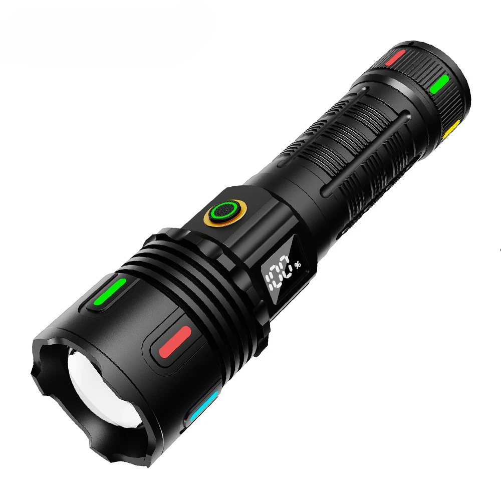 

High Power LED Flashlight Strong Light Fluorescent Lantern USB Rechargeable Long Shot Tactical Torch Outdoor Super Bright Lamp