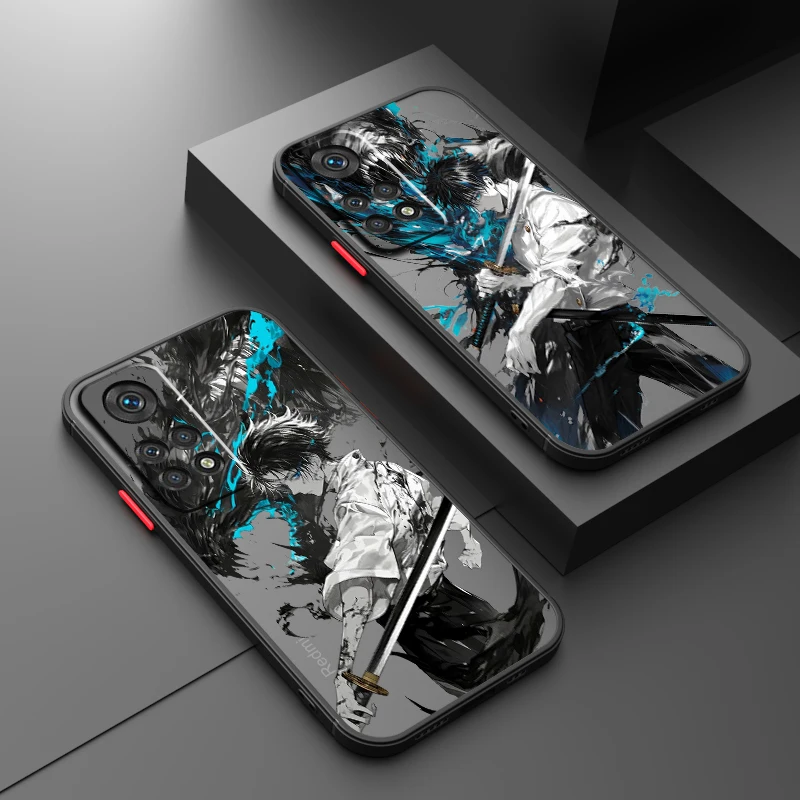 Spell Gojos Y-Yuta J-Jujutsu Frosted Translucent For Redmi 8 8A 9A 9C 9AT 9 9T 10X 10A 10C 10 11A 12C 12 13C 5G Soft Phone Case