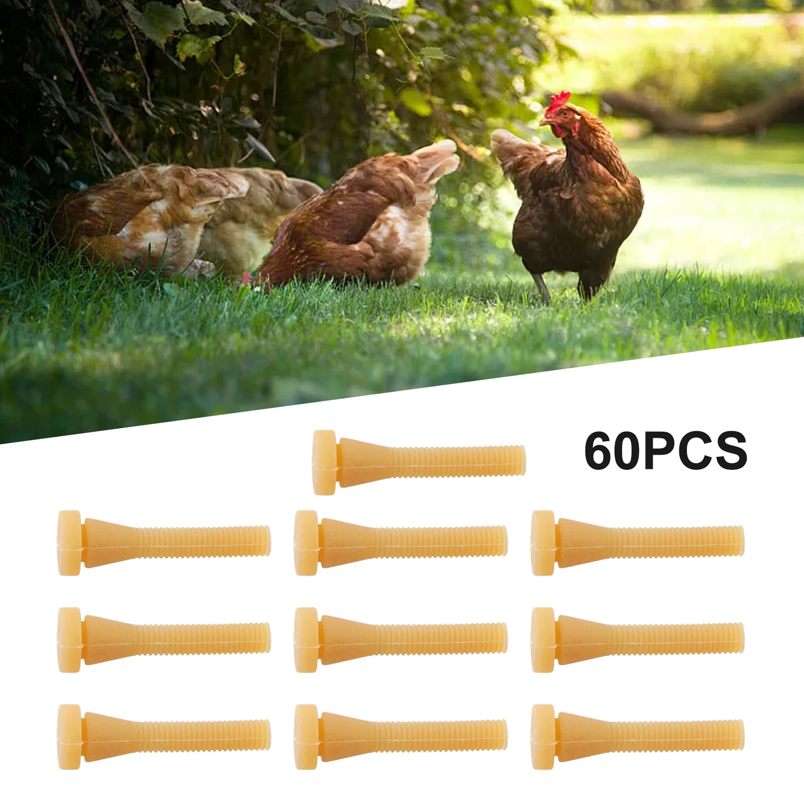60Pcs Chicken Accessories Plucker Plucker Ducks Easy Mounting Easy To Clean Feather Finger Goose Machine Plucking Remover