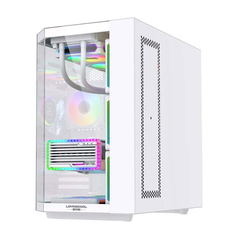 

Panoramic Sea View Room Desktop Computer Chassis White Chassis Suitable for Home/Office
