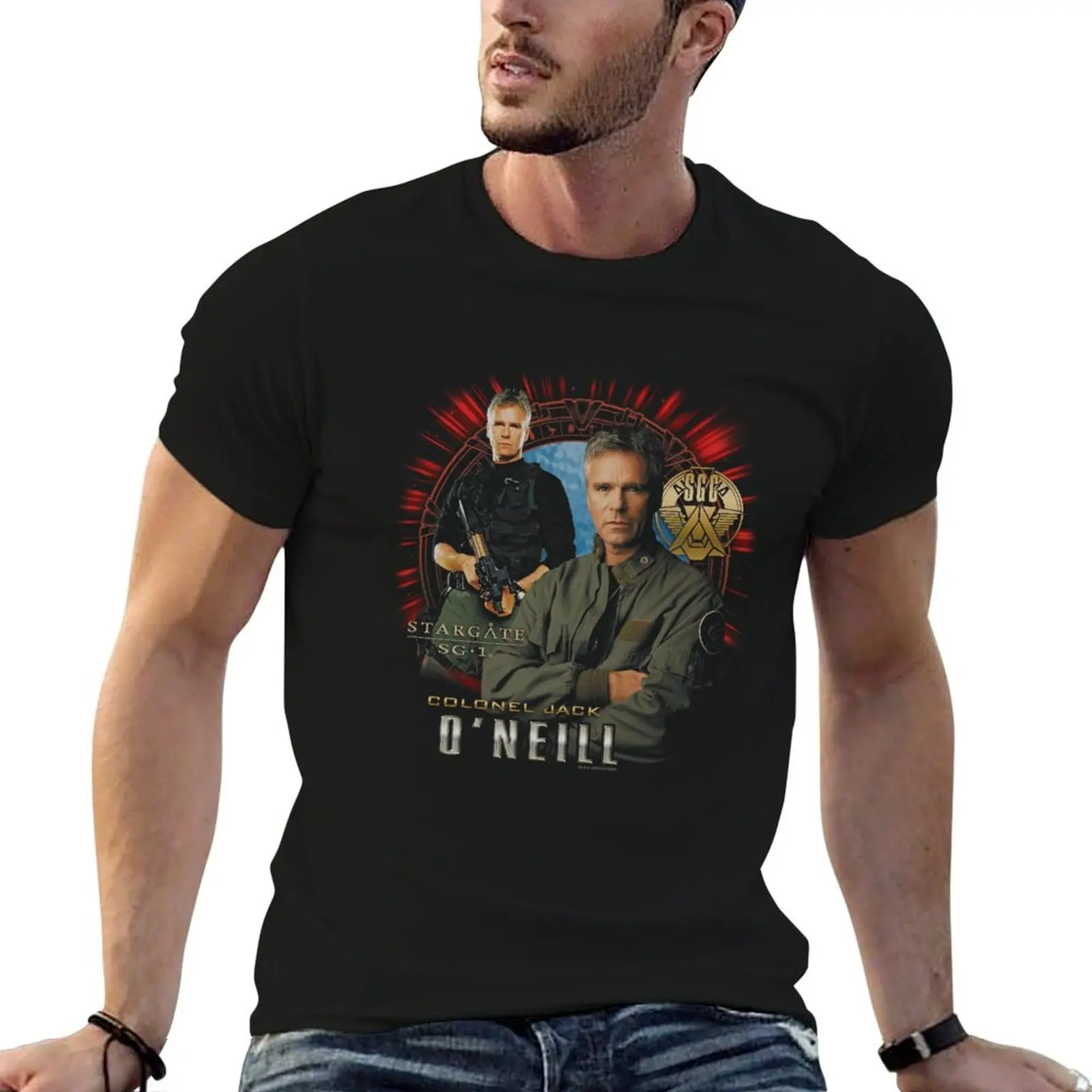 

shirts t t T-Shirt shirt cotton Jack SG1 O'Neill man Stargate funny plain