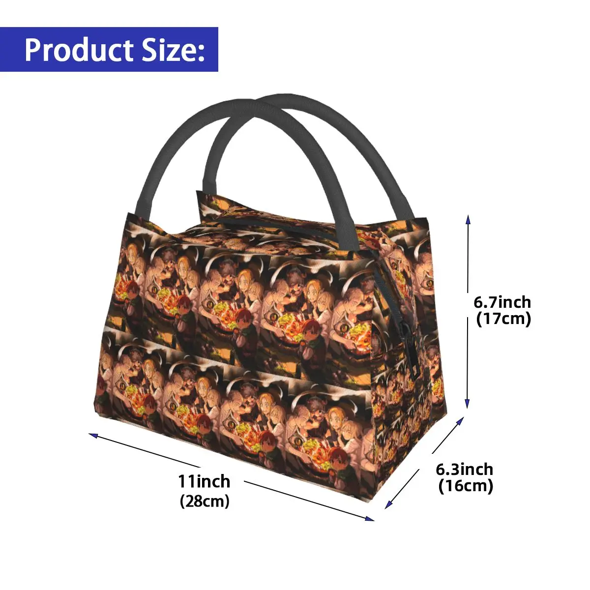 Delicious In Dungeon Insulated Lunch Bag for School Bento Storage Food Boxes Portable Container Cooler Thermal Lunch Box Tote