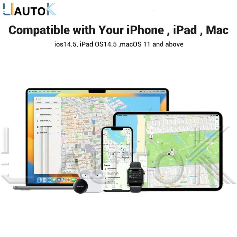 Smart Tag With Apple Find My Car Key MFi Phone Finder IOS Anti-lost Positioning For Key Chain Car Keyrings Key Ring Holder - Image 5