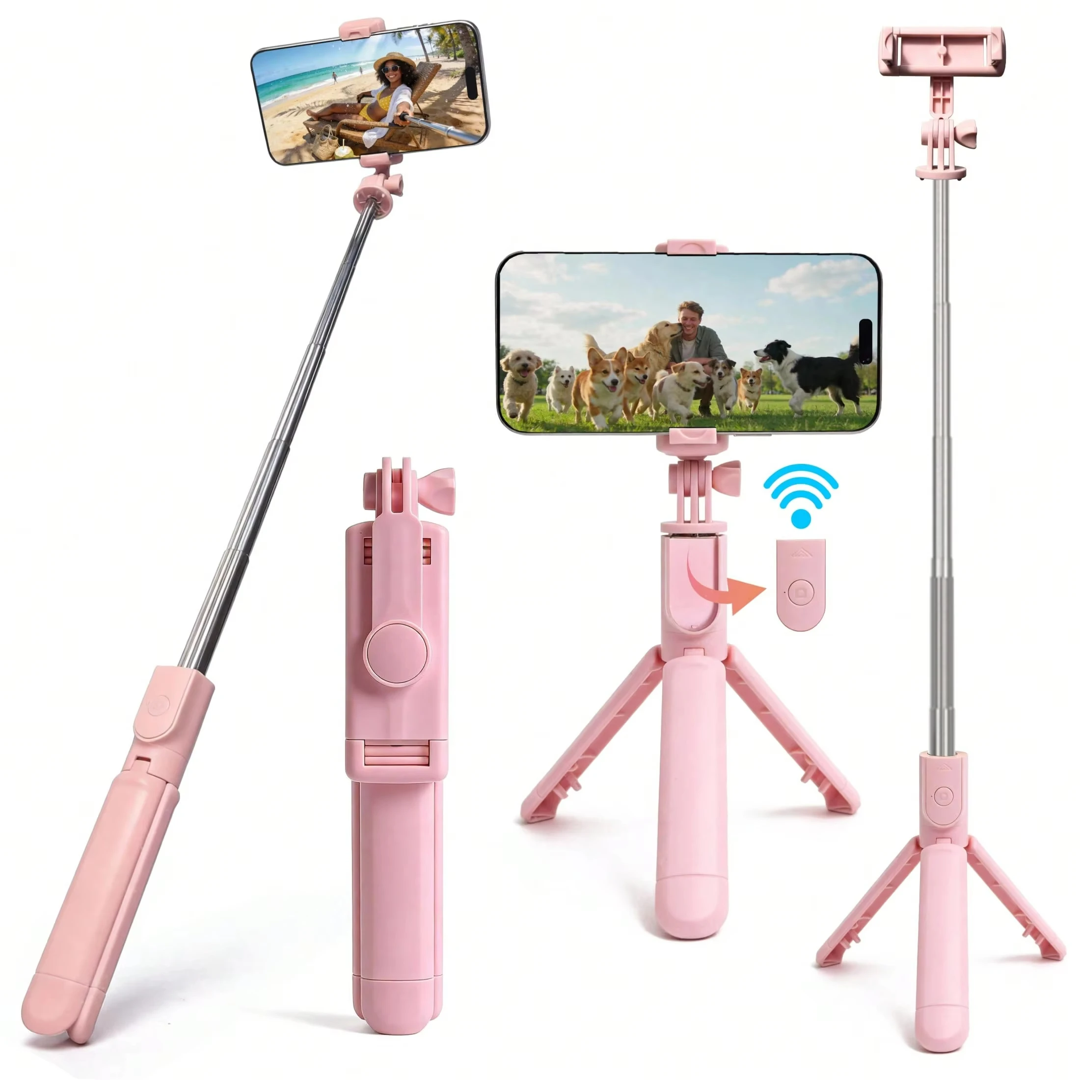 1PC Selfie Stick Wireless Selfie Stick With Tripod Stand Sel