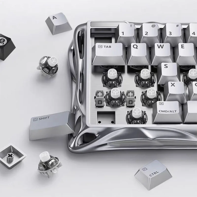 

Магнитный переключатель Ufo Silver Mist Hifi 40gf для кастомизированных механических клавиатур, аксессуары для горячей замены, Wooting FPS