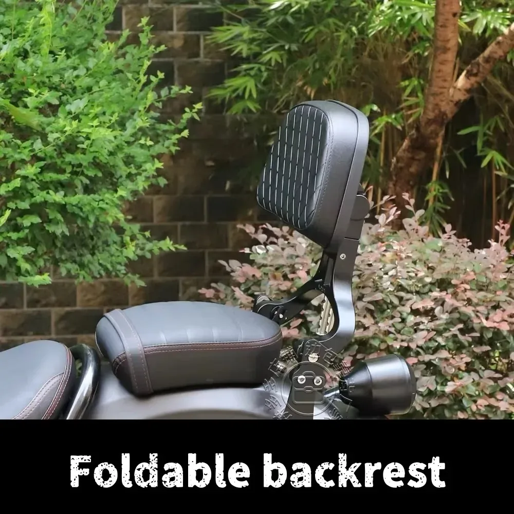For VOGE CU525 Urban Version / Chain Version Motorcycle Foldable Sissy Bar Backrest Rear Luggage Rack Passenger Grab Rail Alumin