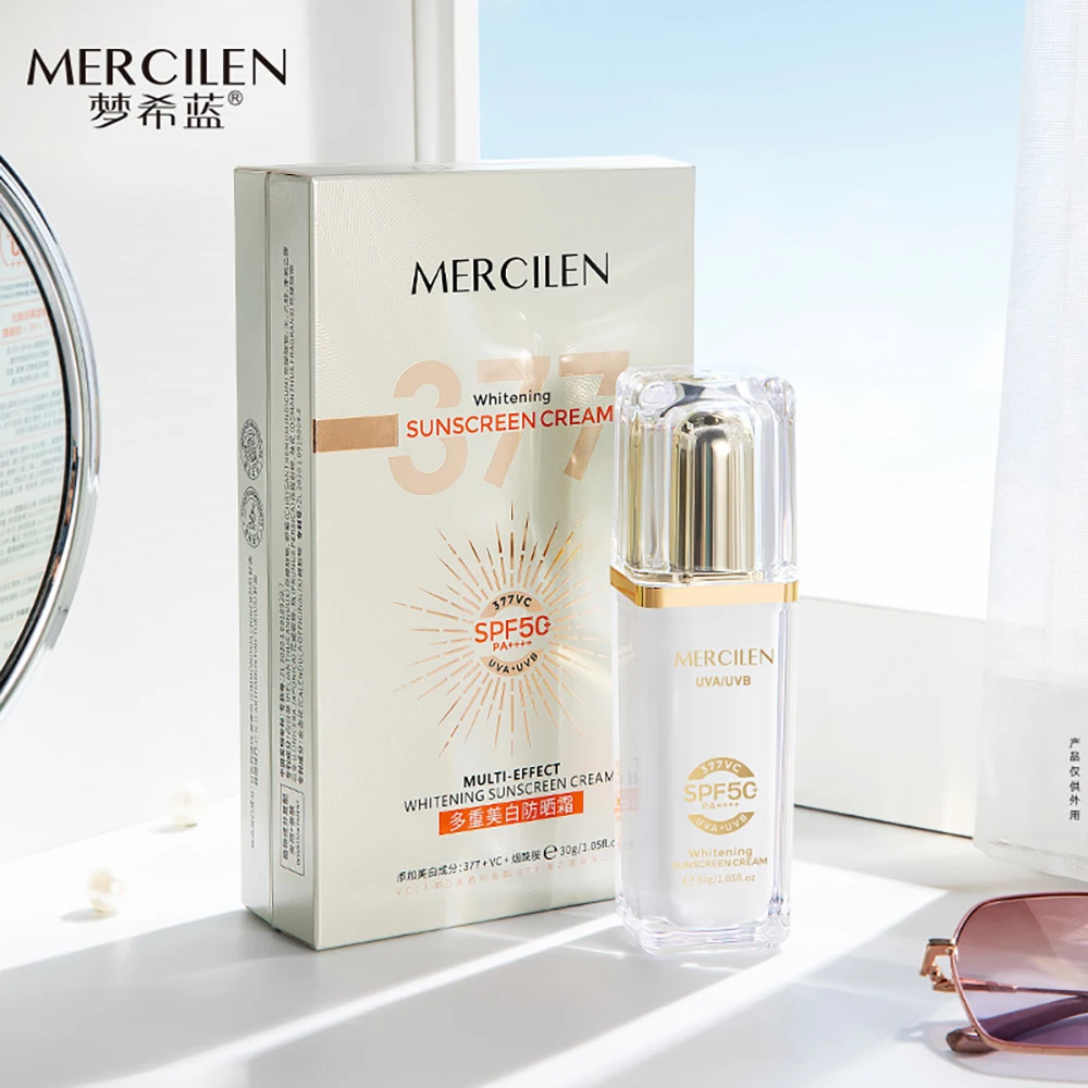 Summer SPF50+ Sunscreen Moisturizing Nourishing Waterproof UV Resistant Refreshing Concealer Face Cream Korea Skincare Cosmetics