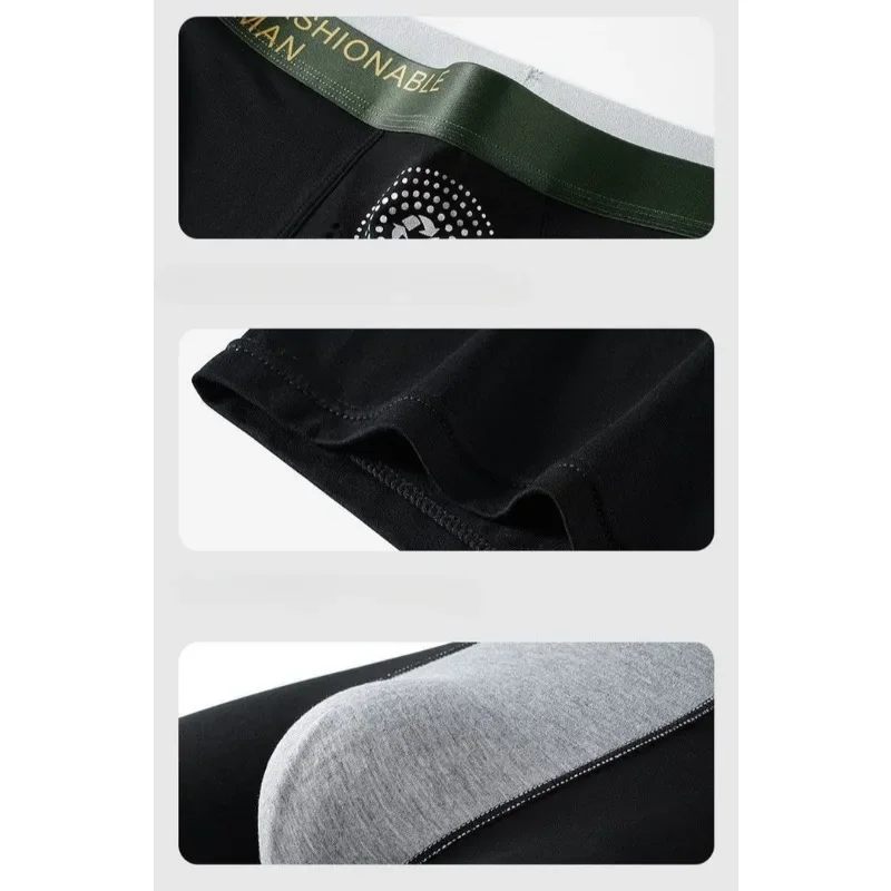 Modal Breathable Non-trace Flat Angle Antibacterial Anion Hygroscopic Massage Four Corner Adult Shorts Non-inductive  Underwear