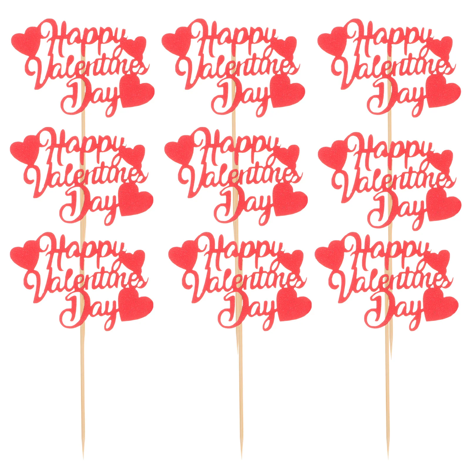 

20Pcs Cake Toppers Valentine's Day Cupcake Decor Dessert Picks Party Decoration Baking Supplies for Sweet Treats