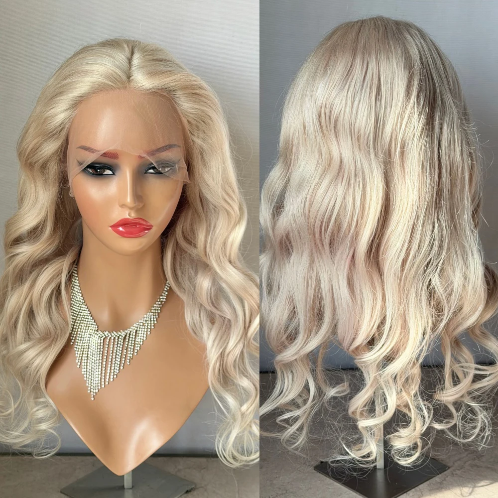 Icy Blonde Full Lace Wig Real Human Hair Loose Deep Wave Invisible HD Lace Glueless Wig Ready to Wear Stocked Wigs On Clearance