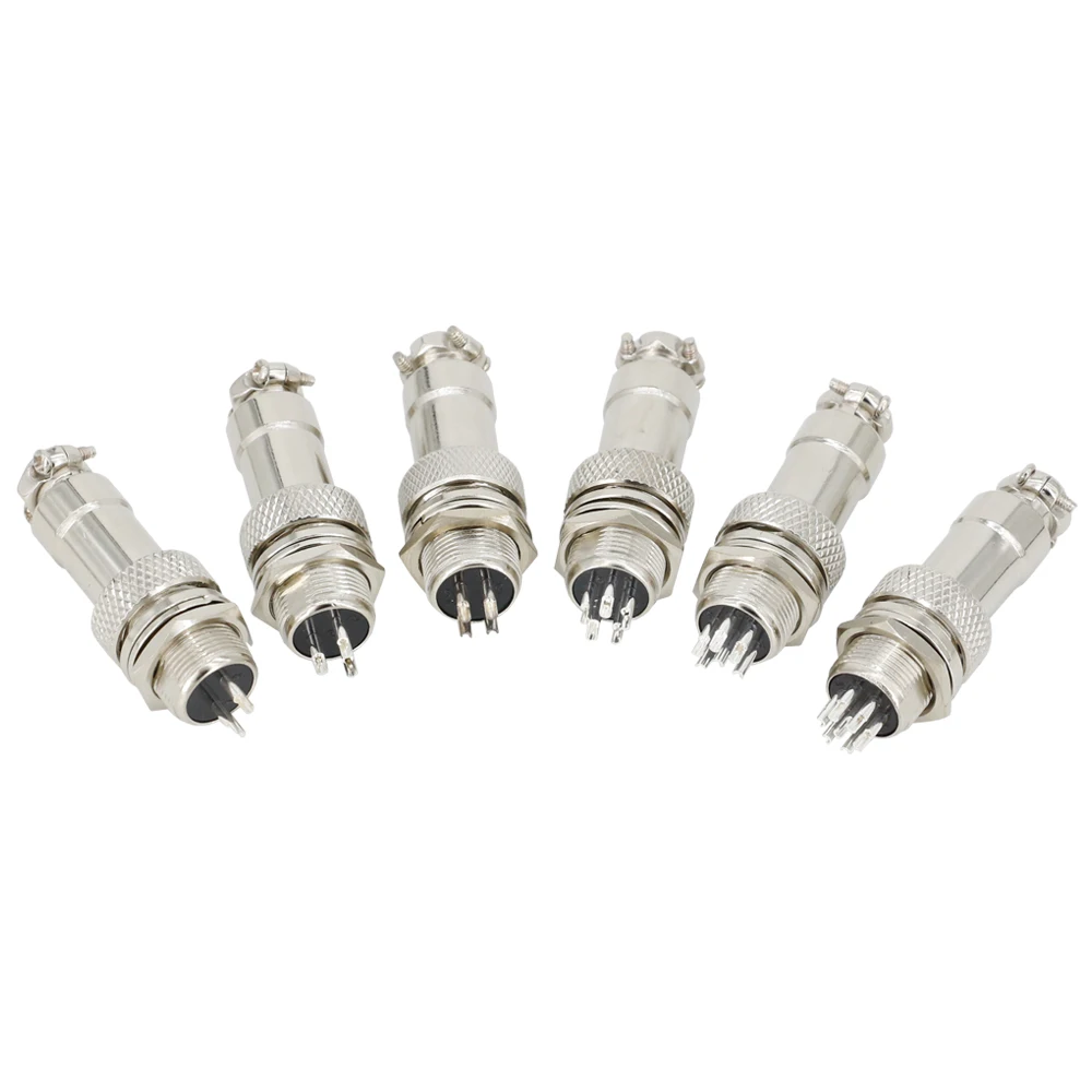 1 Set 12mm GX12 2/3/4/5/6/7Pin Screw Aviation Connector Plug The aviation plug Cable connector Regular plug and socket image 2